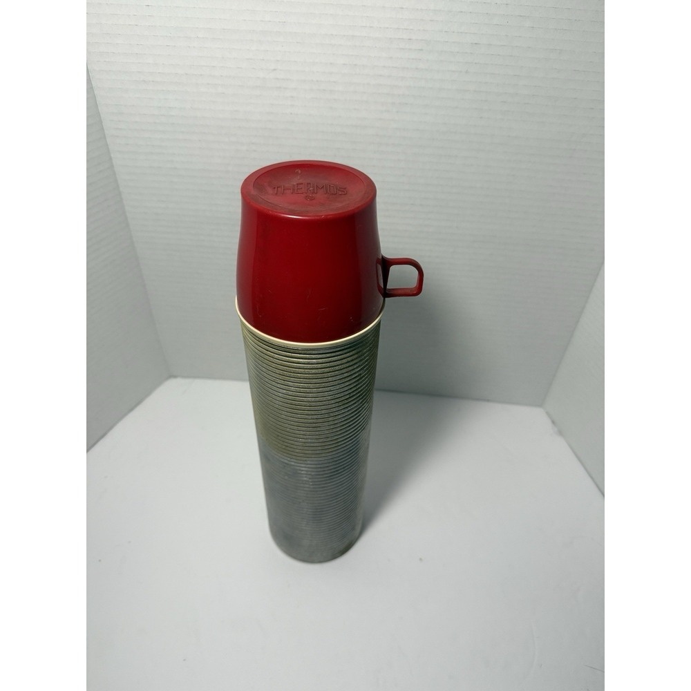 Vintage Aluminum Thermos With‎ Cup Made In USA